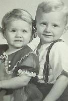  From left to right, Jean Alice Colvin (b. 1952) and Edwin Harty Colvin (1950-1999). They were the children of Lewis Colvin (1917-1984) and Mabel Anderson Colvin (1920-1995).